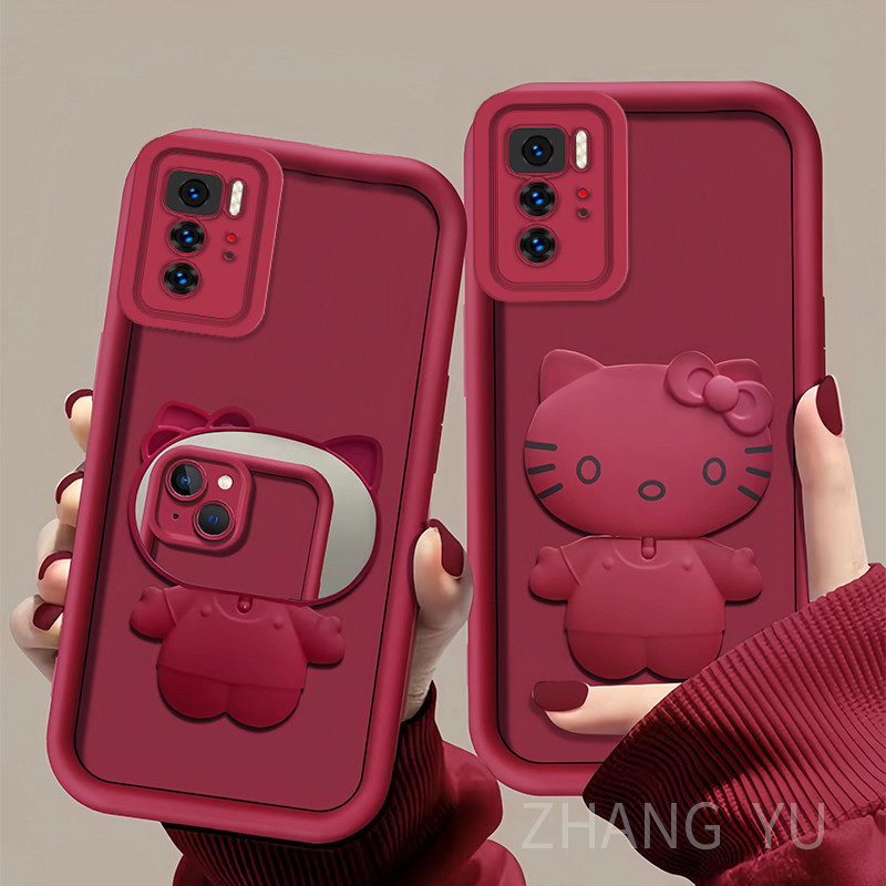 ปลอก Redmi NOTE 10 PRO POCO X3 GT เคสโทรศัพท์ TPU ใหม่เหมาะสําหรับแมวน่ารักเคสโทรศัพท์พร้อมขาตั้งพร้อมคลุมทั้งหมดเลนส์เคสนิ่ม