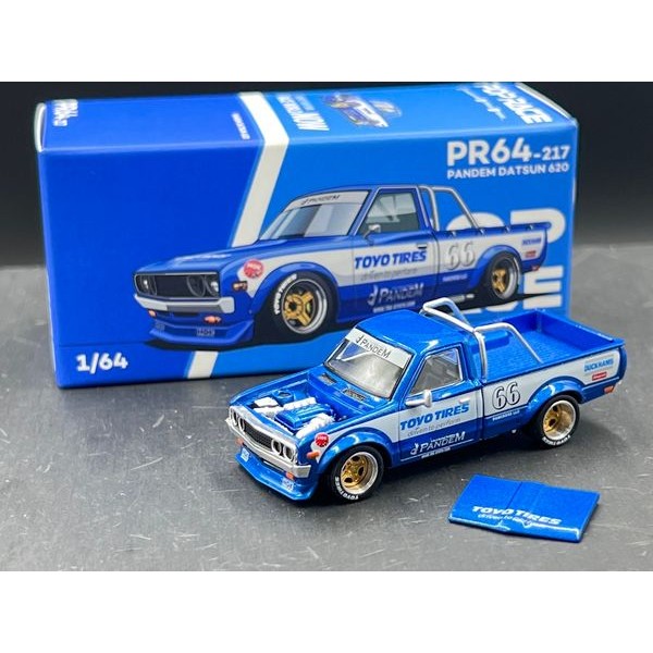 POPRACE 1:64
PANDEM DATSUN 620 BLUE NEW TOOLING
