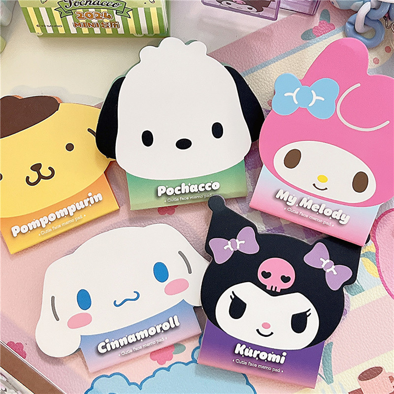 50 ชิ้น/เซ็ต Sanrio Notepad Memo Note Paper การ์ตูน Memo Pad