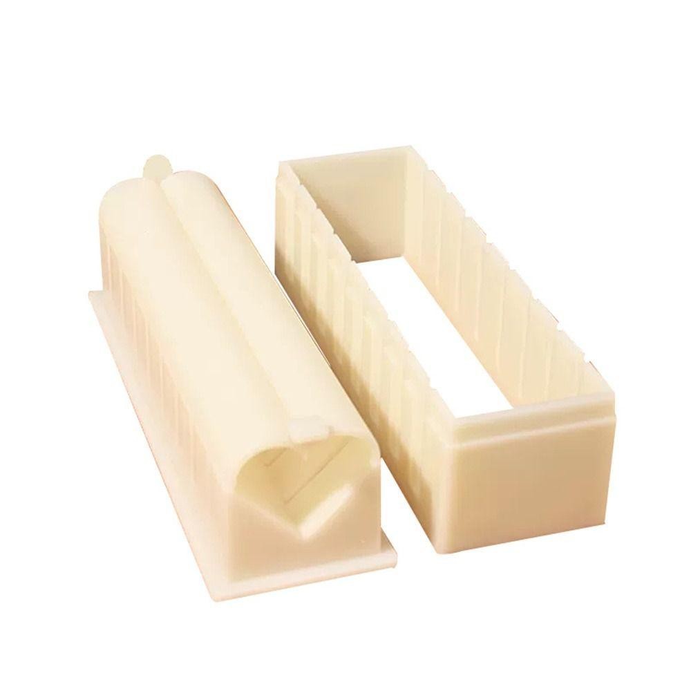 พิมพ์ฉี 3ชิ้น/เซ็ต คิมบับ ซูชิม้วนแม่พิมพ์, ต่อต้าน-ติด พลาสติกเครื่องทําซูชิชุดอุปกรณ์, อุปกรณ์ครัวรอบสแควร์รูปหัวใจ ทําเอง มัลติฟังก์ชั่เค้กโรลเ - รูปที่ 2