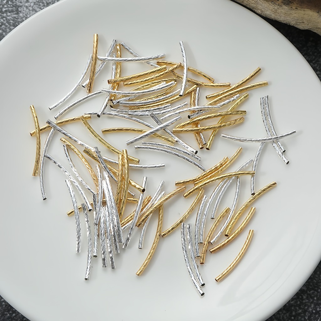 ทองแดง electroplated ทองสี-รักษาข้อศอกส่วนด้ายบิดดอกไม้การเชื่อมต่อท่อ diy สร้อยข้อมือสร้อยคอเครื่องประดับอุปกรณ์เสริม
