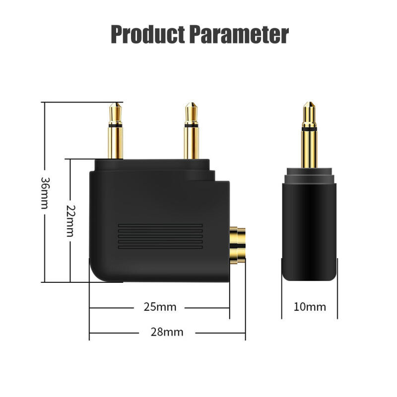 Hdoorlink ปลั๊ก 3.5 มม. Adaptor แจ็คเสียงหูฟังอะแดปเตอร์แปลงชุดหูฟังขั้วต่อ 3.5 มม.สําหรับ Airline เครื่องบินหูฟังท่องเที่ยว