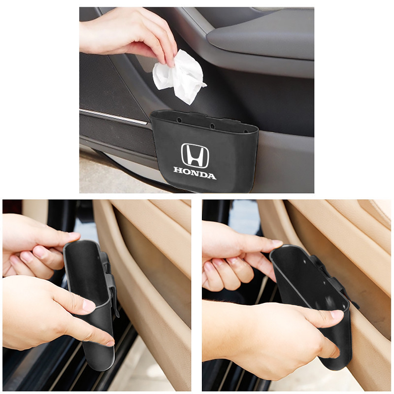 Honda ถังขยะแขวนรถ ถังขยะในรถ กล่องแขวนอเนกประสงค์ในรถ ถังขยะในรถยนต์ ใบเล็ก สำหรับ Honda civic 11th gen fd fc eg fk HRV Jazz City Mugen Fit Vezel Accord BRV WRV Stream - รูปที่ 2