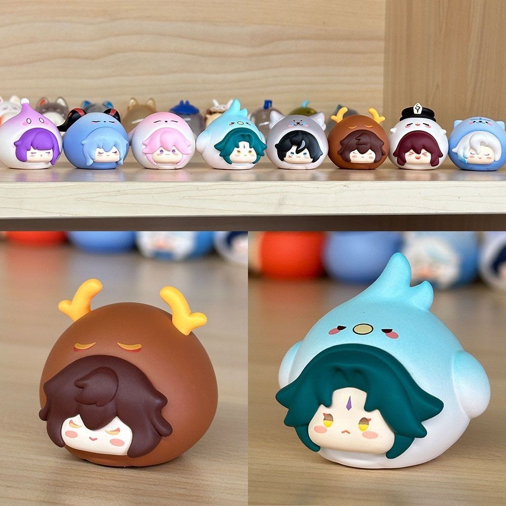 สต็อกพร้อม!Genshin Impact Original Neuvillette Xiao Zhongli Wriothesley Raiden Shogun Yae Miko น่ารักเม็ด Nendoroid มินิอะนิเมะรูปตกแต่งตัวเลขการกระทํา PVC ของเล่น