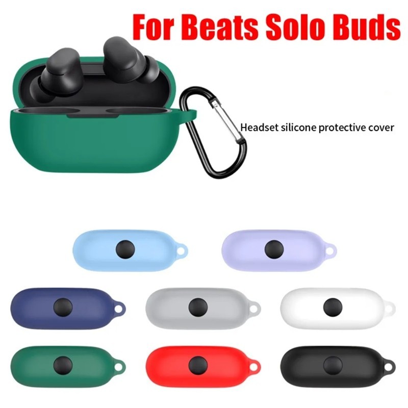 เคสหูฟังซิลิโคนสําหรับ Beats Solo Buds ปลอกป้องกันหูฟังฝาครอบป้องกันการหล่น