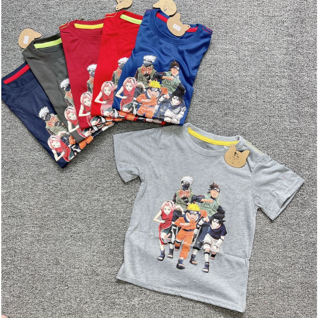 เสื้อยืดเด็ก 100cm-150cm kids boys embossed tshirt naruto for2-12yrs old