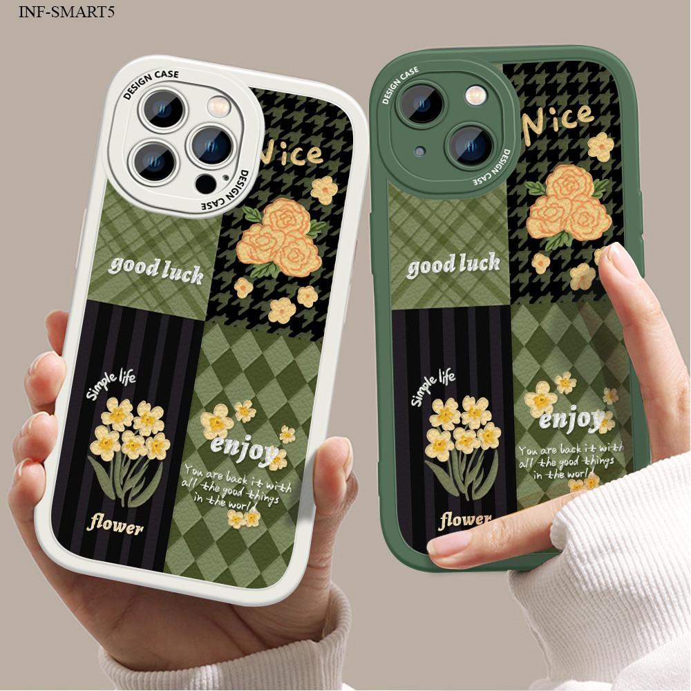 Infinix Smart 5 Note 8 X692 X653 sheepskin เคสอินฟินิกซ์ สำหรับ Cartoon Flowers เคส เคสโทรศัพท์