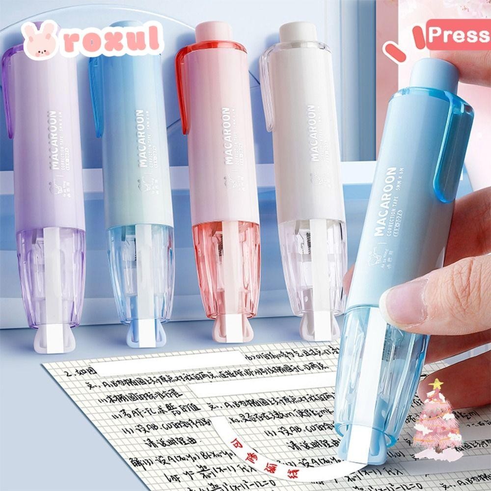 Roxul Corrector, เทปแก้ไขรูปร่างปากกาสีลูกกวาด, คุณภาพสูงเปลี่ยนแกนกดประเภทเครื่องมือสลับสํานักงานโรงเรียน