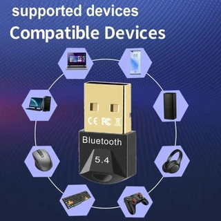 อะแดปเตอร์บลูทูธ USB Bluetooth 5.4 สําหรับ PC Dongle Adaptador เมาส์ไร้สาย Keyborad Music Audio Receiver เครื่องส่งสัญญาณ USB
