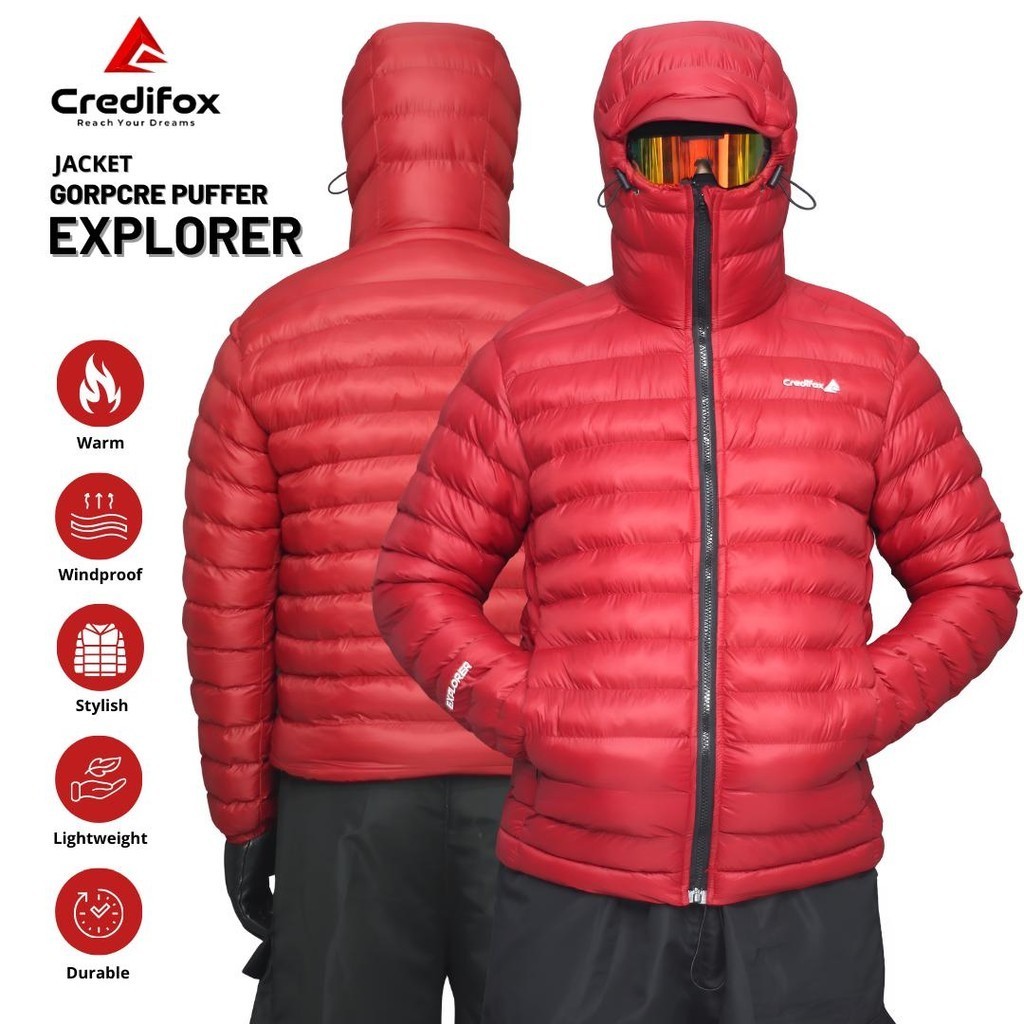 Credifox EXPLORER series Mountain Gorpcore puffer Jacket - เสื้อแจ็คเก็ตฟองวัสดุ Cire - เสื้อแจ็คเก็ตกลางแจ้ง