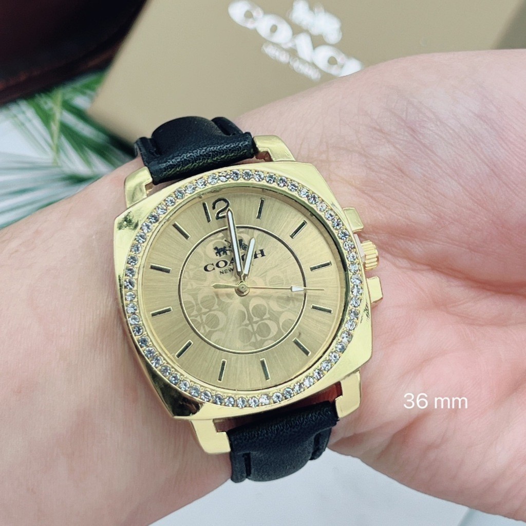 WT นาฬิกาข้อมือผู้หญิง COA CH สายหนังตัว C นาฬิกาข้อมือผู้หญิง ขายส่ง-ขายถูก ตั้งเวลาพร้อมใช้งาน