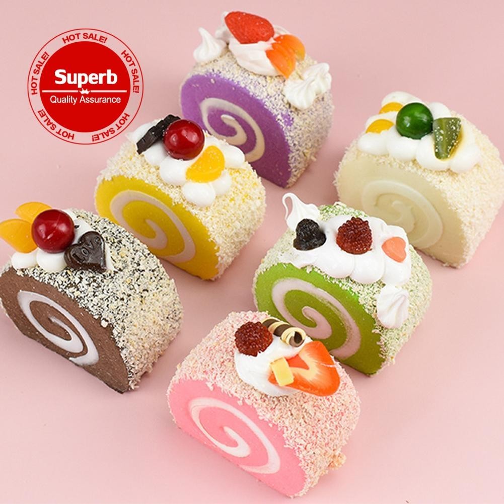 ช้า Rebound ขนมปัง Squishy Replica ขนมปังเค้กอาหารของเล่นตกแต่ง K3