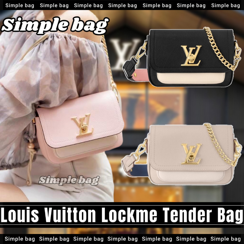 Louis Vuitton Louis Vuitton Lockme Tender shoulder bag กระเป๋า LV กระเป๋าสะพายไหล่เดี่ยว #Simple กระ