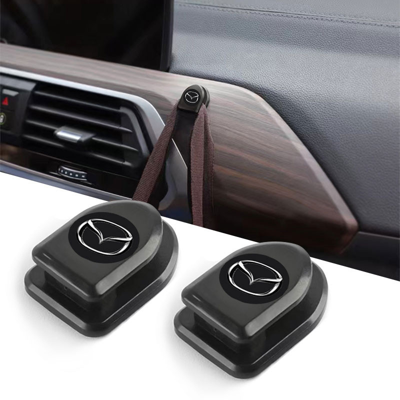 2/4PCS รถตะขอภายในผู้ถือสําหรับสาย USB หูฟัง Key Self-Adhesive Dashboard แขวนผนังสําหรับ Mazda 2 3 4 5 6 7 8 ATENZA Axela 5 6 323 626 RX8 CX6 CX5