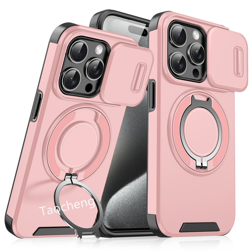 เคสโทรศัพท์สําหรับ iPhone 17 16 15 14 13 pro max Plus เกราะกันกระแทกปลอกขาตั้งเลนส์กล้องฝาครอบป้องกันกรณี