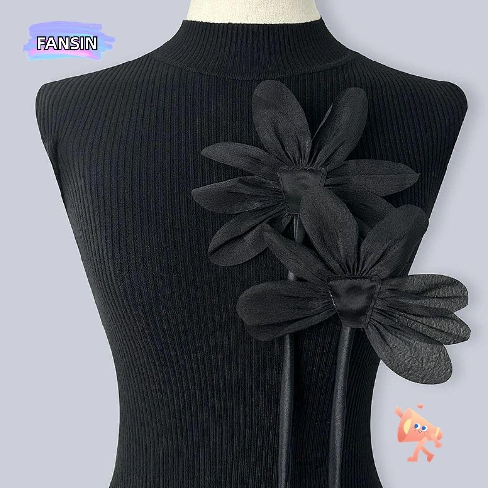 Fansin 2 ชิ้นดอกไม้เข็มกลัด Pins, ผ้า 13 ซม.ดอกไม้, เครื่องประดับอุปกรณ์เสริม Handmade ลูกไม้ดอกไม้ DIY เย็บ Lapel Pins งานแต่งงาน