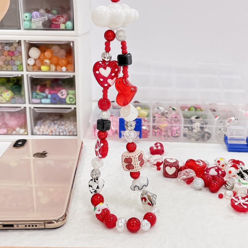 10ชิ้น/เซ็ตสีแดงชุด14มิลลิเมตรสุ่มผสมลูกปัดสําหรับ ทําเอง แฮนด์เมดสร้อยข้อมือสร้อยคอวัสดุอุปกรณ์เสริม - รูปที่ 2