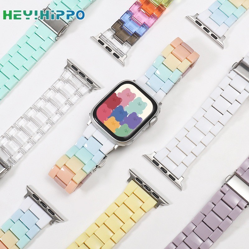 ลูกอมสีเรซิ่นสายนาฬิกาสําหรับ ฉันดู พิเศษ2 49มิลลิเมตรพลาสติกใสสามพืชสายนาฬิกาข้อมือสําหรับ ฉันดู ชุด 9 8 7 6 กับ2 กับ 5 4 3 45มิลลิเมตร41มิลลิเมตร40มิลลิเมตร44มิลลิเมตร42มิลลิเมตร38มิลลิ