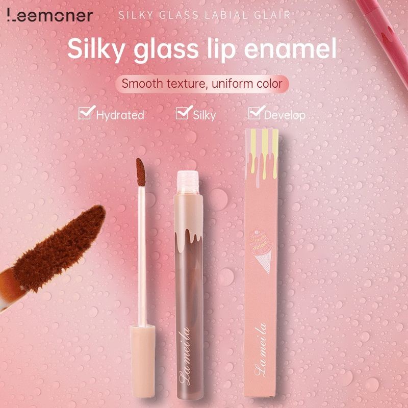 [Lemon]Velvet หมอกใบหน้าลิปสติกแมตต์อากาศเคลือบริมฝีปากไม่ซีดจาง Velvet แก้วริมฝีปากเคลือบ-LN