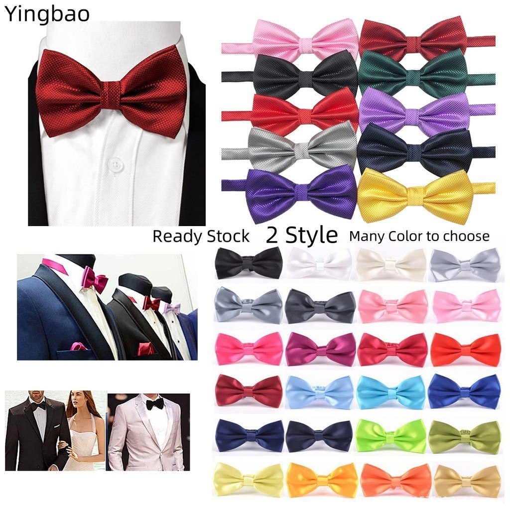 Yingbao อย่างเป็นทางการปรับ Bowtie คอสวมใส่ผูกโบว์ธรรมดาสําหรับ bridegroom party งานแต่งงานเจ้าบ่าวเพื่อนเจ้าบ่าวเครื่องประดับผู้ชาย
