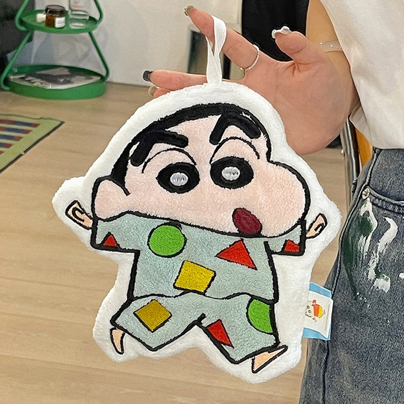 ผ้าเช็ดมือเครยอนชินจังน่ารักสนุกแขวนผ้าเช็ดหน้าดูดซับการ์ตูนผ้าขนหนูแขวน - รูปที่ 5