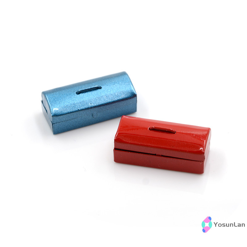YosunLan] Red/Blue 1:12 Dollhouse Miniature กล่องเครื่องมือโลหะใหม่