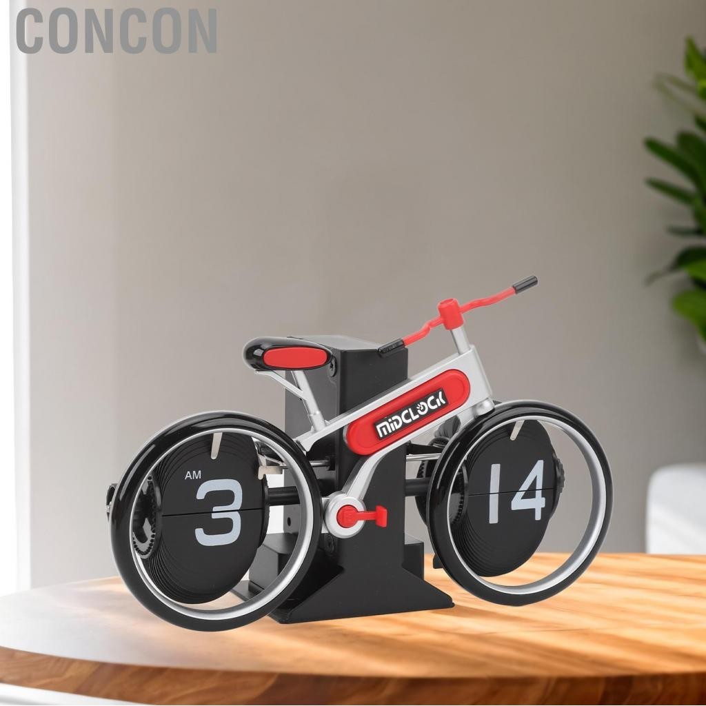 Concon Flip Desk Clock Retro เชิงกล Timing Function Bike Shaped สำหรับ Office