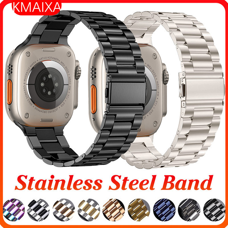 สายสแตนเลสสําหรับ Iwatch Apple Watch สาย Apple Watch Series 10 9 8 7 6 5 4 3 SE 2 45 46 41 38 40 42 