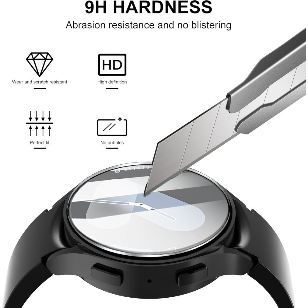 Wave Strap + ฟิล์มกระจกสําหรับ Samsung Galaxy Watch 7 Bracelet Sport NO Gap สายรัดข้อมือซิลิโคนสมาร์ทวอทช์สําหรับ Galaxy Watch7