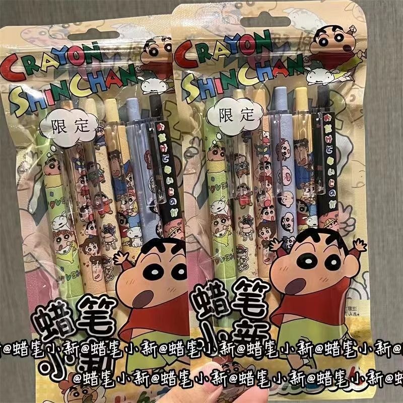 สินค้าขายดี🔥 ปากกาเจล 0.5 เจล Crayon Shin-chan น่ารัก 6 ชิ้น ปากกานักเรียน ปากกาสีดำ - รูปที่ 4