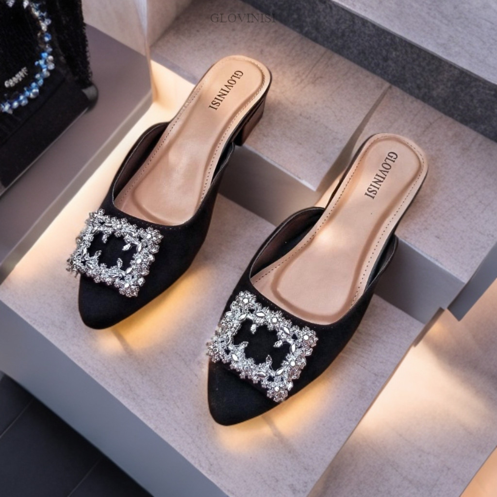 รองเท้าแตะ Natalia Permatata Square Slot ไซส์ 31/41