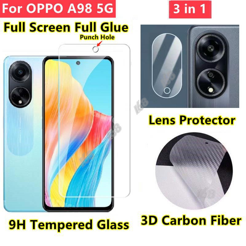 ฟิล์มกระจก OPPO A98 A78 A79 A77 5G ฟิล์มกระจก OPPO A60 A38 A18 A78 A58 A77S A57 4G ฟิล์มกระจกด้าน ฟิล์มกล้อง ฟิล์มหลังเคฟล่า ป้องกันหน้าจอ และเลนส์กล้อง  ฟิล์มกระจกนิรภัย สำหรับ