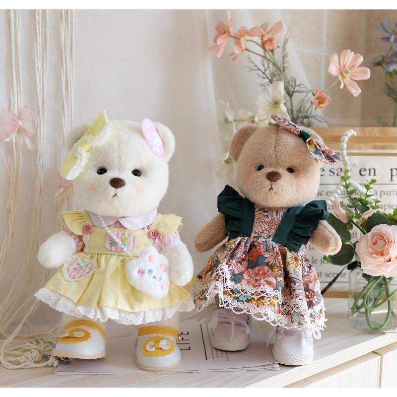 (เฉพาะเสื้อผ้า) 30cm teddytales ชุดเดรสเสื้อผ้ารองเท้าชุดตุ๊กตาหมีเปลี่ยนเสื้อผ้าอุปกรณ์เสริมตุ๊กตาหมีแต่งตัวเด็กสาวของขวัญ