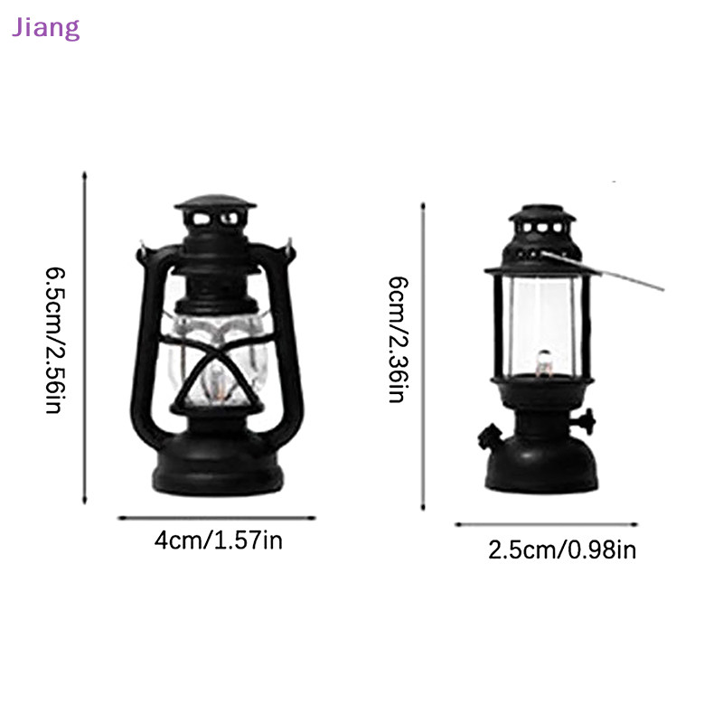 Jiang 6 ซม.Led Retro Glowing Pony โคมไฟจําลอง Cande Light Night Light Dollhouse Miniature โคมไฟน้ํามันก๊าดตกแต่งบ้าน TH - รูปที่ 3