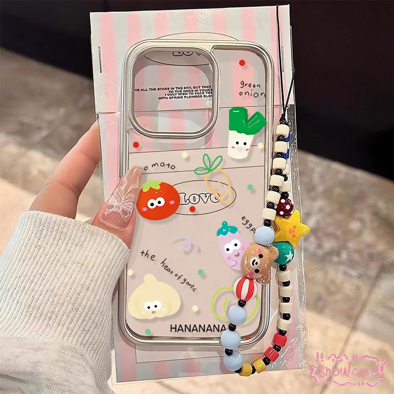 การ์ตูนน่ารักๆ ผักนิ่ม เคสIPhone XR 7Plus 11 15 13 14 12 Pro Max 7 8 Plus 14Plus X XS MAX SE 2020