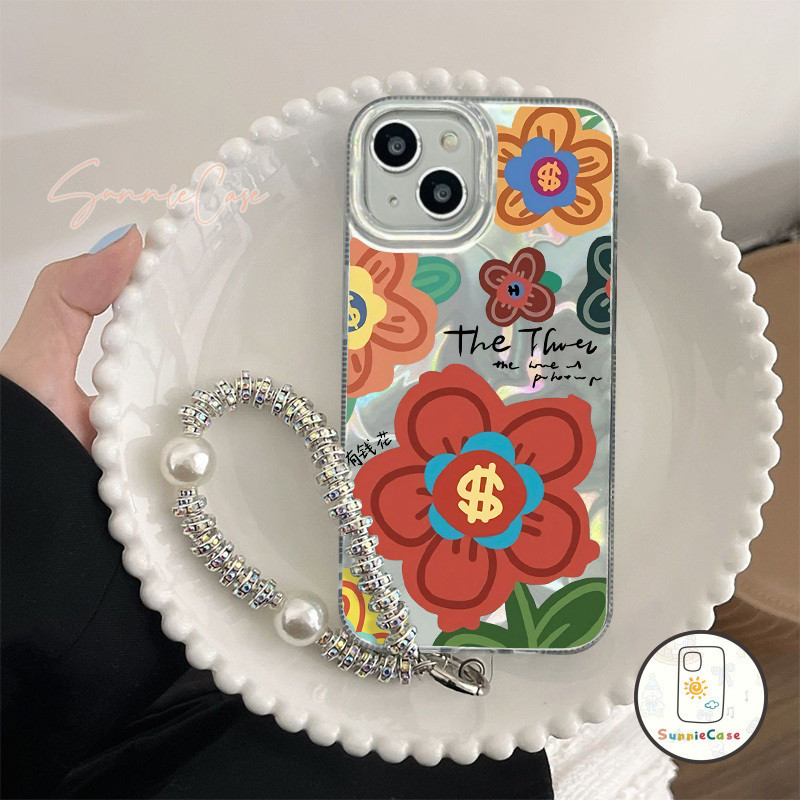 แฟชั่น ดอกไม้สีการ์ตูนดูเดิล เข้ากันได้กับ เคสไอโฟนIPhone 7Plus 16 14 13 12 15 11 Pro Max 6s 6 7 14 8 Plus X XR XS Max