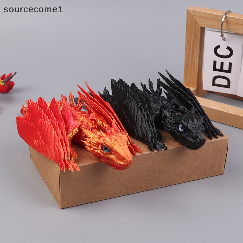 ใหม่ Feathered Wyvern Dragon 3D พิมพ์มังกร Articulated Dragon Dragon 3D พิมพ์ของเล่นเดสก์ท็อปสัตว์เลี้ยง [แหล่งกําเนิด1]