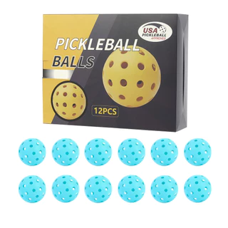 ลูกบอล Pickleball 12PCS, USAPA ได้รับการอนุมัติ Pickleballs,ลูกบอล Pickleball กลางแจ้ง 40 รูลูกบอล ความยืดหยุ่นสูงสำหรับพาย ทุกสไตล์