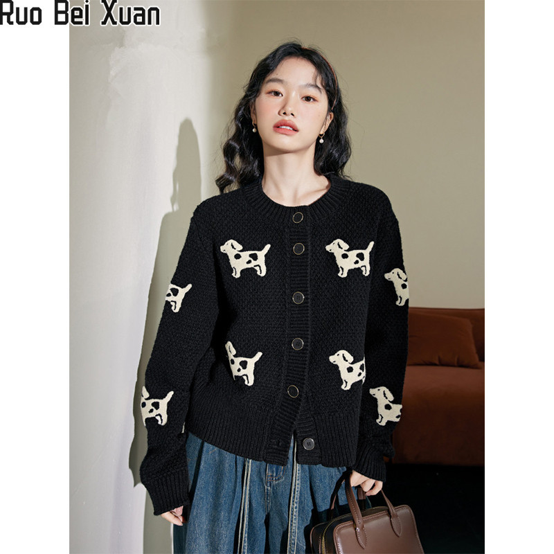 Ruo Bei Xuan เสื้อสเวตเตอร์ถักผู้หญิงผู้หญิงใหม่ภายในเสื้อกันหนาวเสื้อกันหนาวสั้นด้านบน
