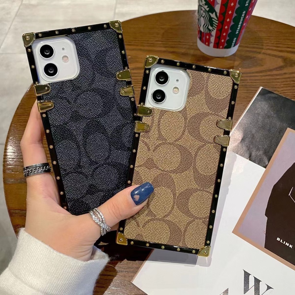 Oppo Reno 4 5 6 Pro 5F 5LITE 6LITE Realme V11 C15 C12 C25 C25S สไตล์ Retro ดอกไม้ PU หนัง Deluxe Electroplated Square เคสโทรศัพท์