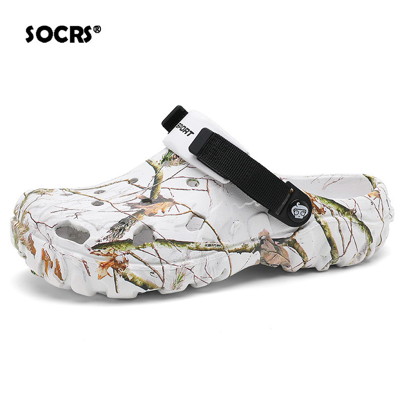 SOCRS โซคาร์ส 2026 รองเท้าแตะชายฤดูร้อนสวมใส่ลื่นชายหาดแนวโน้มรองเท้าแตะลําลองระบายอากาศหนาด้านล่างคุณภาพสูงขนาดใหญ่ 46 47