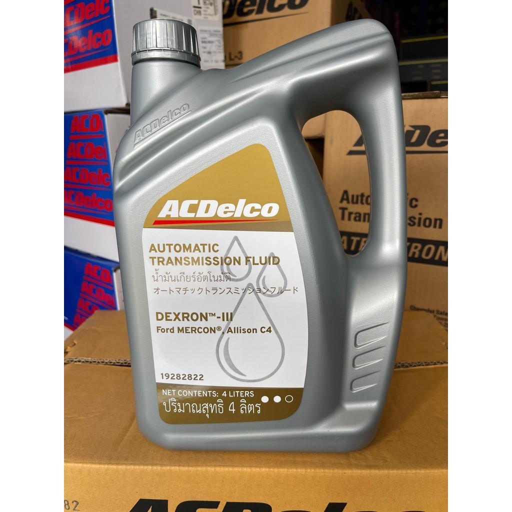 ACDelco น้ำมันเกียร์อัตโนมัติรถยนต์ Chevrolet Dexron iii. เด๊กร่อน 3 ขนาด 4 ลิตร 19282822