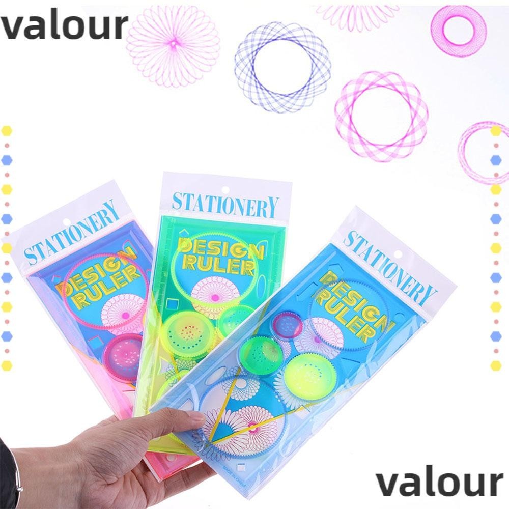 Valour ไม ้ บรรทัด Spirograph HOT Drafting Stencil Drawing Art Spiral Tool