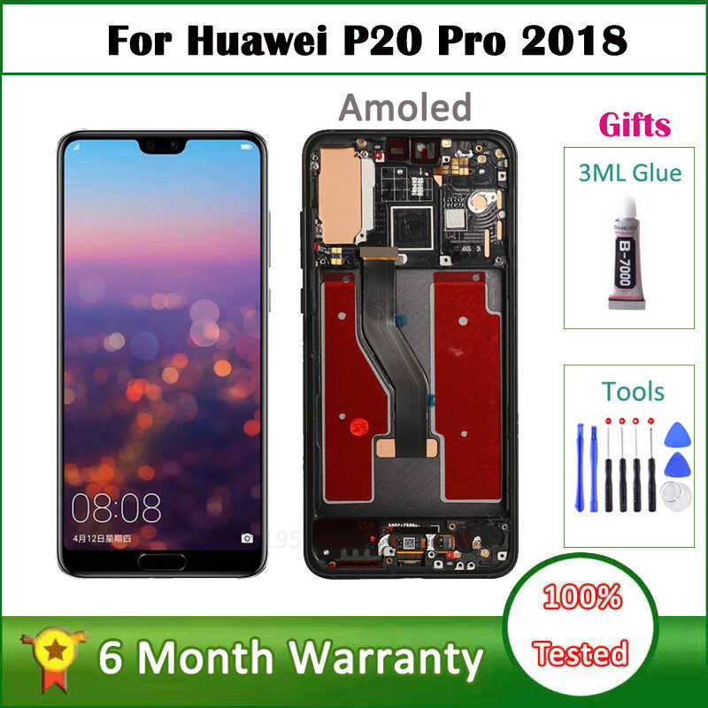 Original Amoled For Huawei P20 Pro 2018 CLT L29 L29C L09 C AL00 AL01 TL01 L04 HW 01K LCD Display T