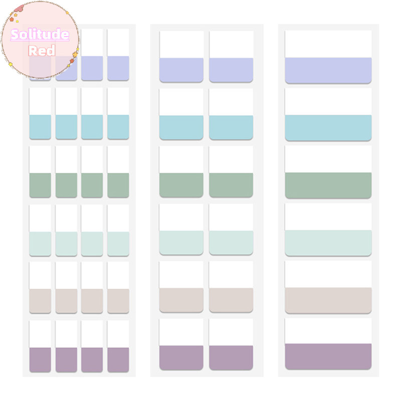 Solitudered 240 ชิ้น Multicolor กาวบันทึกที่ถอดออกได้ Tab Index Bookmark Notes VN