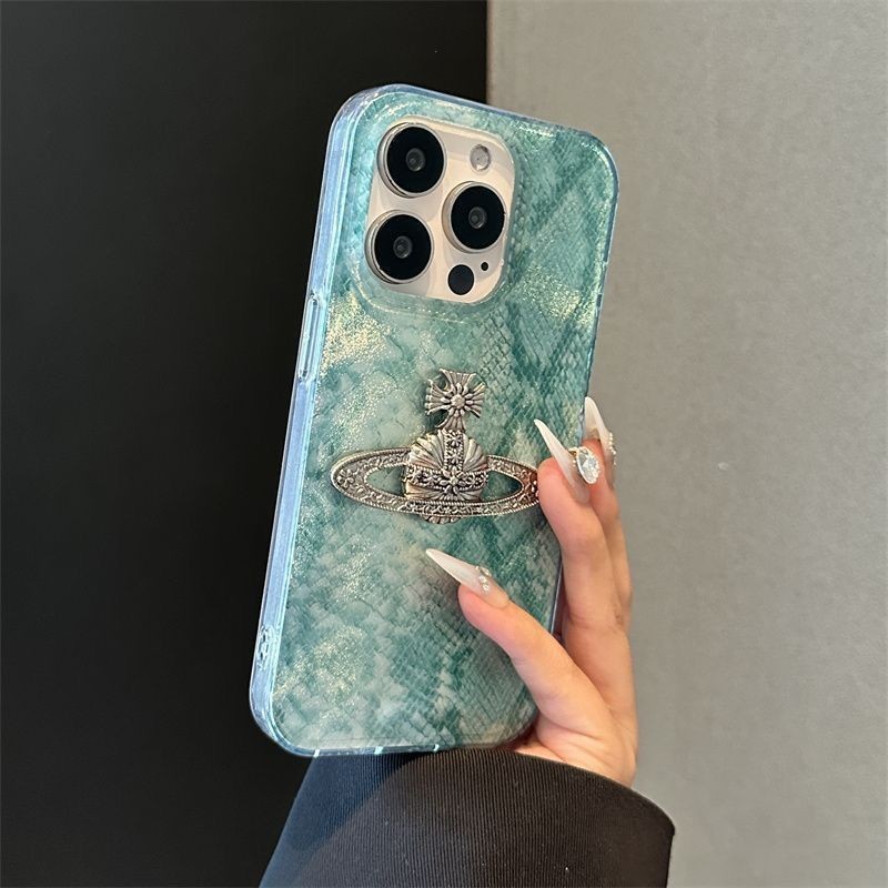 ลายงูสีเขียวปารีสล้อมรอบดาวเคราะห์ แอปเปิล 15 เคสโทรศัพท์ยางนุ่ม ไอโฟน141312Promax Glossy 7P8P