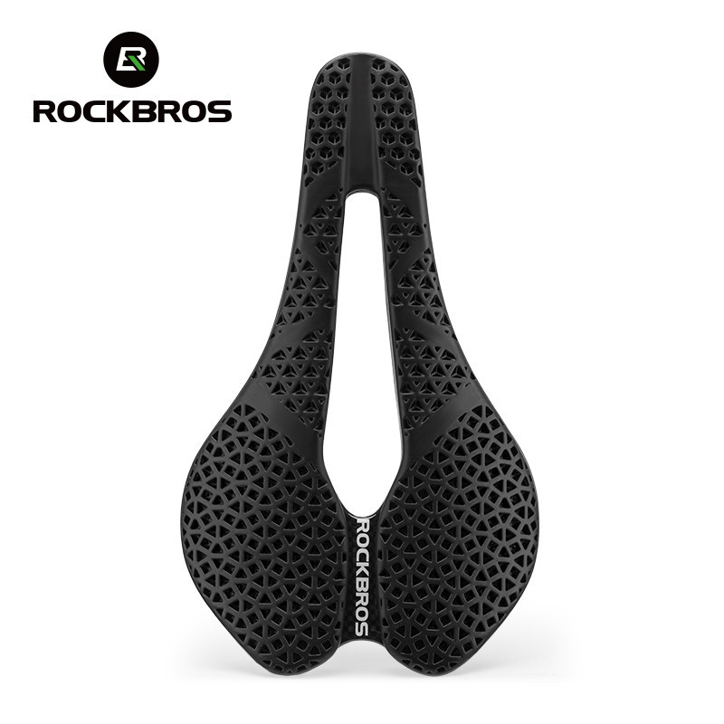ROCKBROS 3ง การพิมพ์จักรยานอานน้ําหนักเบากลวงระบายอากาศคาร์บอนไฟเบอร์จักรยานอานสบายกันกระแทกขี่จักรยานอาน — صورة 7