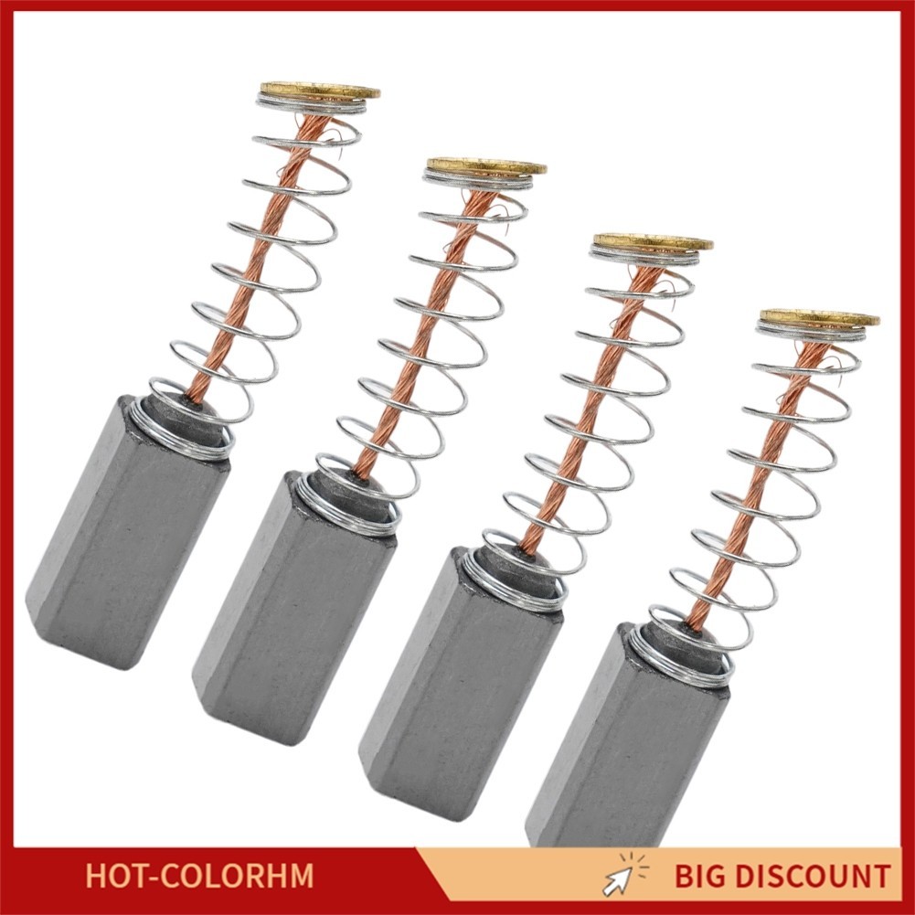 [COLORHM]แปรงคาร์บอน 4 ชิ้นสําหรับมอเตอร์ไฟฟ้า 10 มม. x 5 x 5 มม. อะไหล่ทดแทน