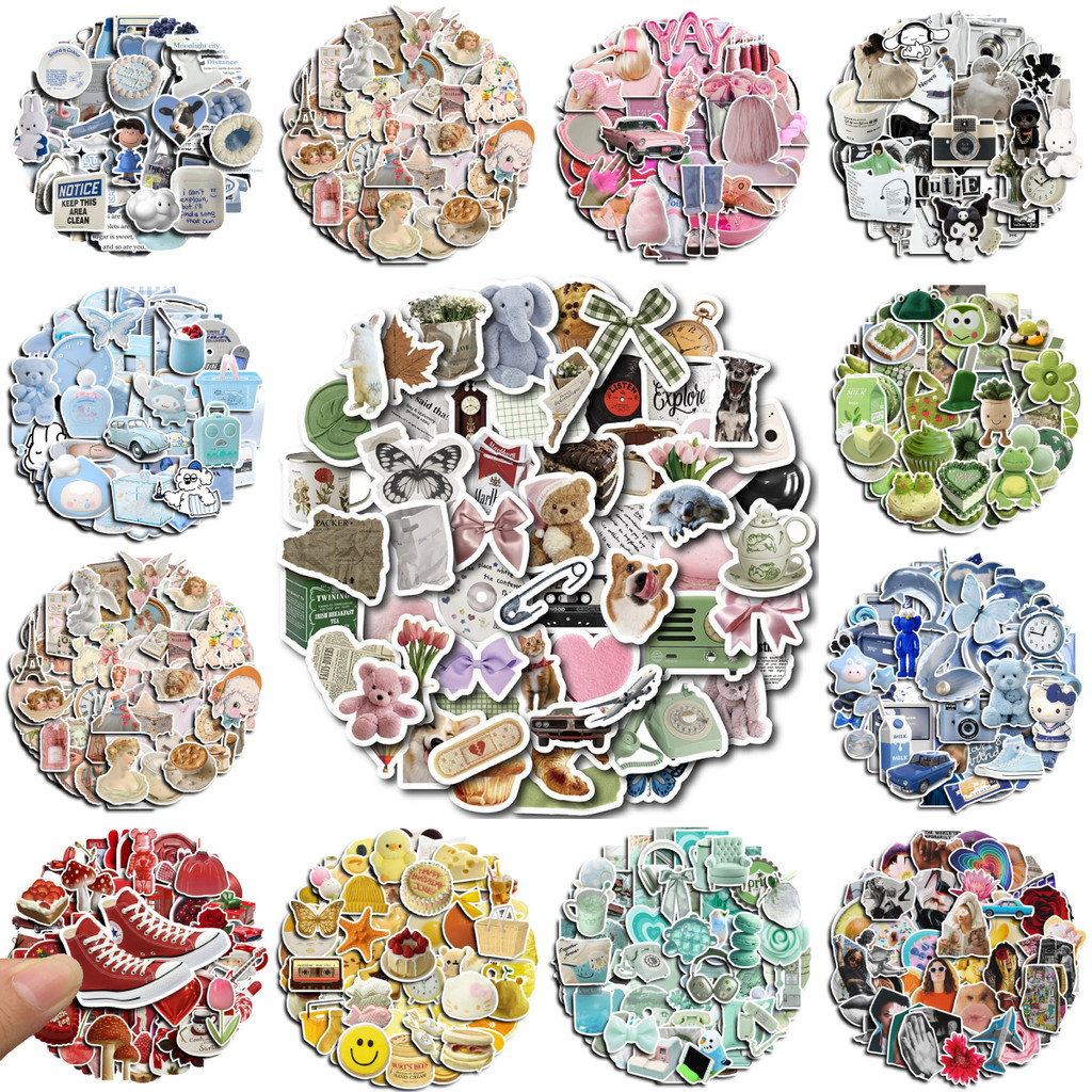 40/50/50/60pcs Insสไตล์สดและน่ารักรายการเล็กๆGraffitiสติกเกอร์สําหรับจักรยานบัญชีมือดินสอDecals LanLanStickersWorld