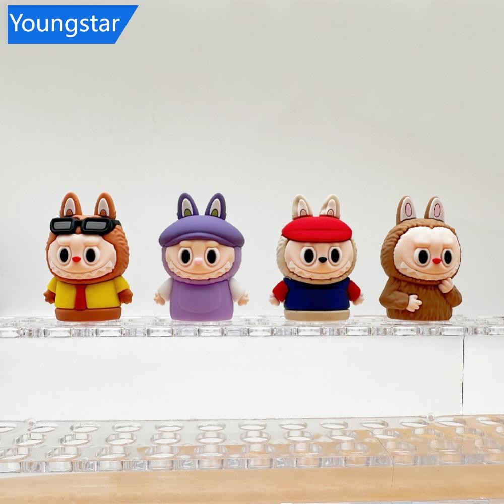 Ys น่ารัก Labubu ดินสอ Sharpener Kawaii เครื่องเขียนซิลิโคน Single Hole คู่มือเครื่องตัดดินสอเด็กนัก